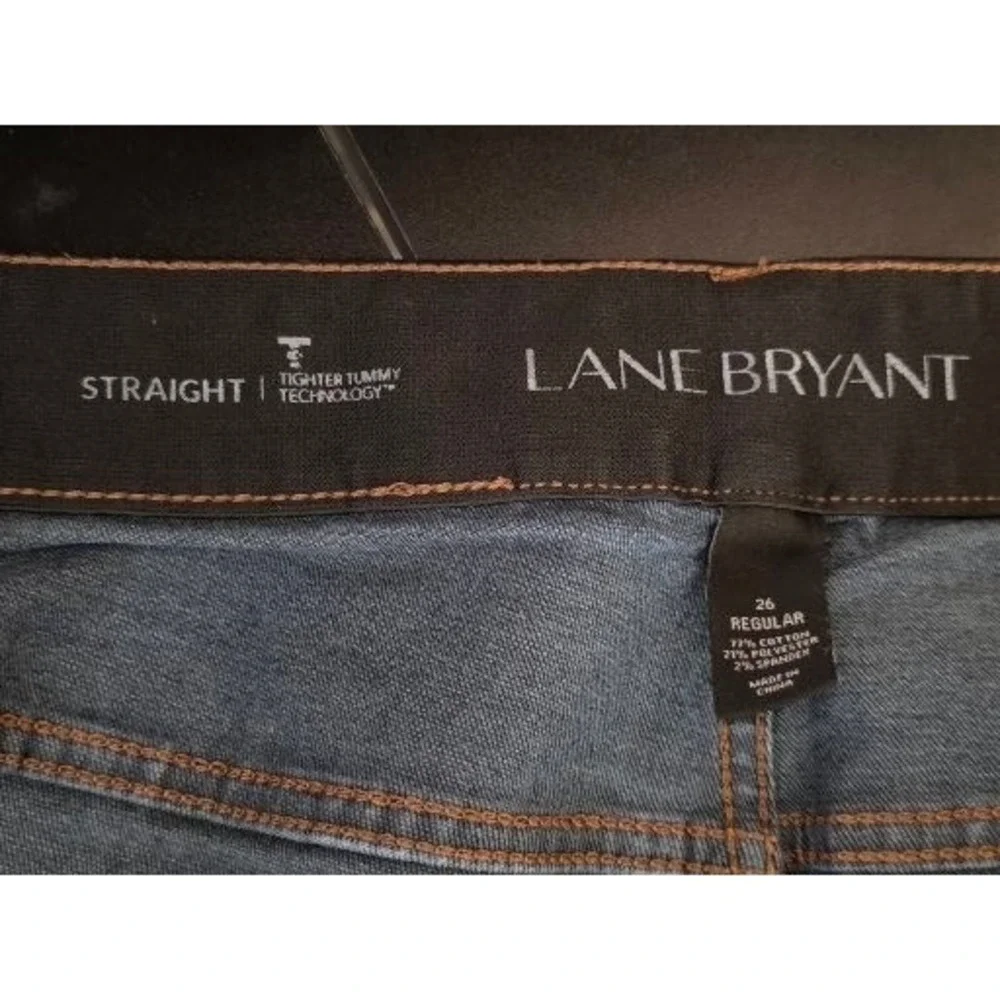Lane Bryant Straight Tighter Tummy Technology Denim Jeans Dark Wash Sz 26 R Plus - Picture 3 of 10